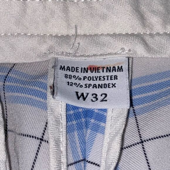 FootJoy Men’s 32W Light Baby Blue Plaid Preppy Golf Shorts with Pockets - Picture 3 of 4